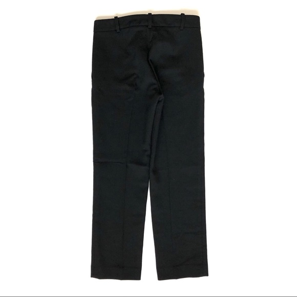 Helmut Lang Black Cropped Double Woven Wool Blend Pants - Picture 6 of 9